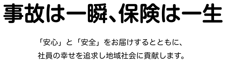 事故は一瞬、保険は一生